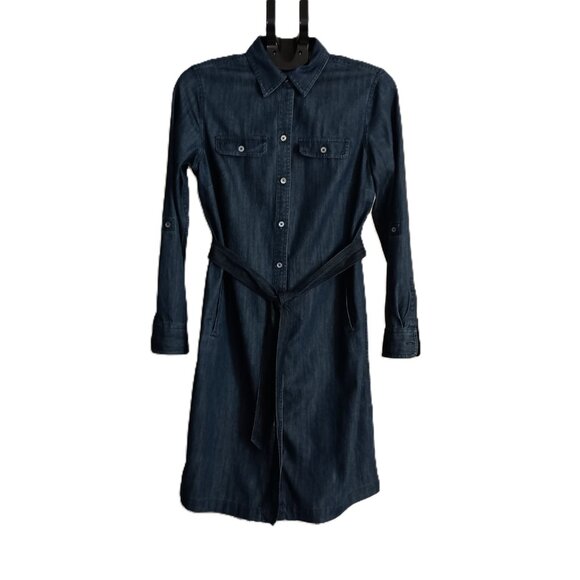 Talbot’s Knee Length Denim Coastal Cowgirl Normcore Shirt Dress Woman’s Size 6 - Picture 2 of 11